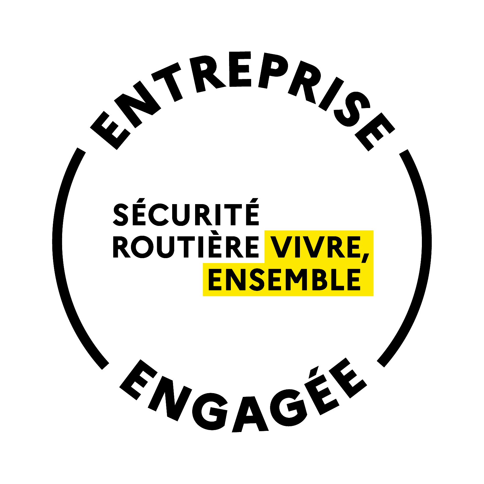 macaron "vivre ensemble" de la sécurité routière